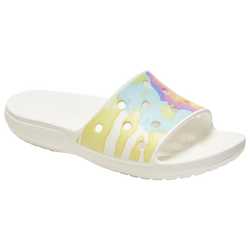 Women's - Crocs Classic Tie-Dye Slide - White/Multi