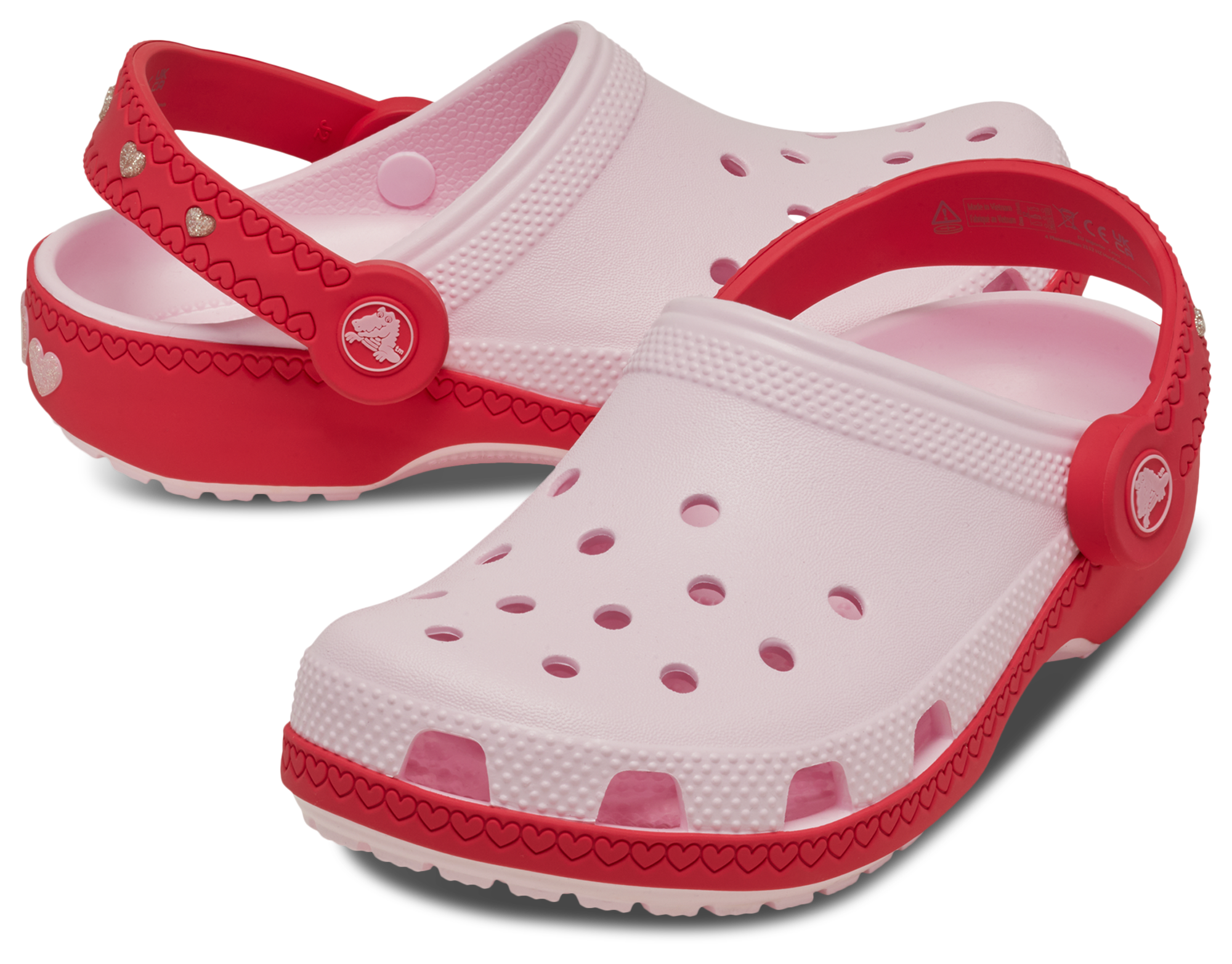Crocs Vday Clogs With Heart Back Strap