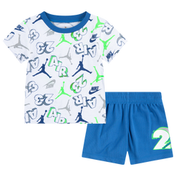 Boys' Infant - Jordan Air Jumbled Shorts Set - Dark Marina Blue/Black