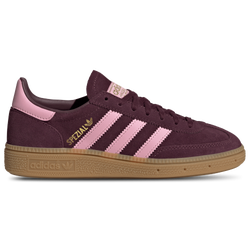 Girls' Grade School - adidas Originals Handball Spezial  - Maroon/Bliss Pink/Gum