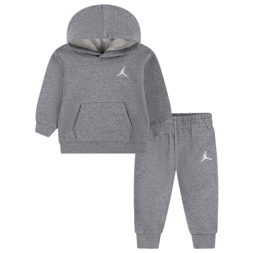 

Boys Infant Jordan Jordan Brooklyn Fleece Pullover Set - Boys' Infant Gray/Carbon Heather Size 24MO