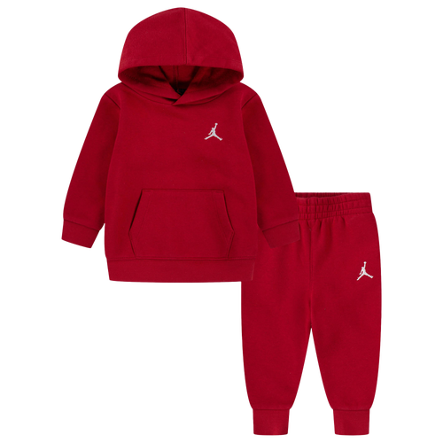 Jordan Boys  Brooklyn Fleece Pullover Set In Gym Red/red