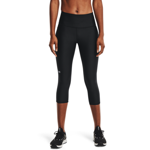 Under Armour Heatgear Armour No-slip Waistband Capris In Black/white