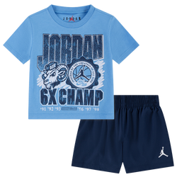 Boys' Infant - Jordan UNIBLUE Retro Shorts Set - Uniblue/Black