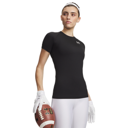 Women's - Under Armour HeatGear Authentics Comp SS - White/Black