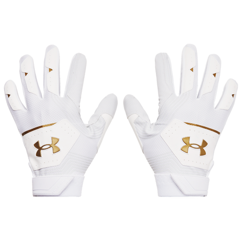 

Under Armour Mens Under Armour Clean Up 21 Batting Glove - Mens White/White/Steel Size XL