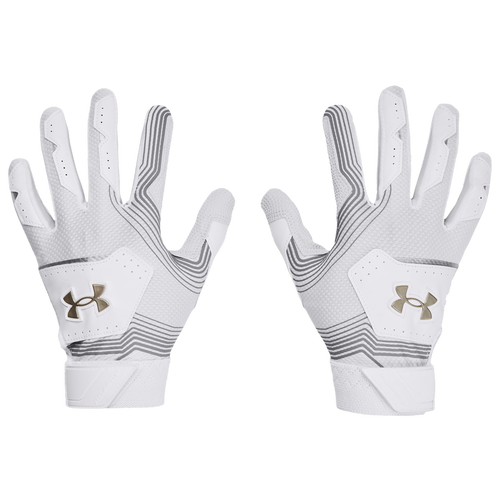 

Under Armour Kids Under Armour Clean Up 21 Batting Glove - Youth White/White/Steel Size L