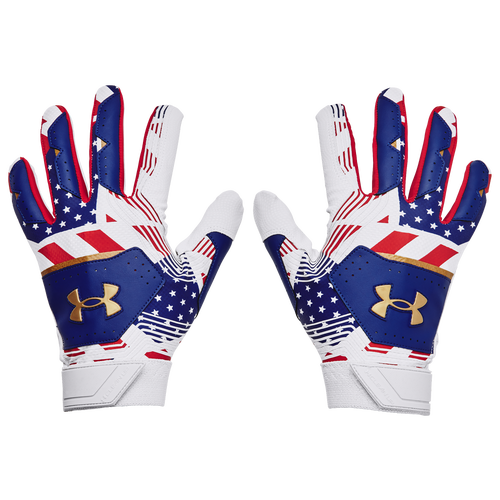 

Under Armour Mens Under Armour Clean Up 21 Culture Batting Glove - Mens Gold/Royal/Elemental Size L