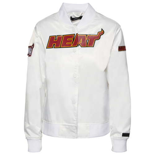 

Pro Standard Womens Pro Standard Heat Classic Satin Jacket - Womens White/Red Size L