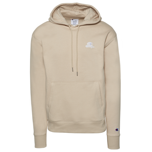 

Champion Mens Champion Fleece Pullover Hoodie - Mens Beige/Black Size XXL
