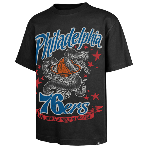 47 Brand Mens Philadelphia 76ers 76ers Sigma Foundation T-Shirt - - Flint Gray