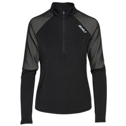 Women's - 2XU Light Speed 1/2 Zip - Black/Reflective Silver
