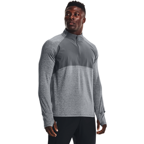 Under Armour Run Qualifier 2.0 1/2 Zip Top In Gray In Pitch Gray Heather/pitch Gray