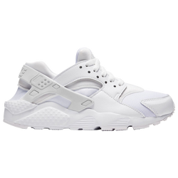 Boys' Grade School - Nike Huarache Run  - White/White/Silver