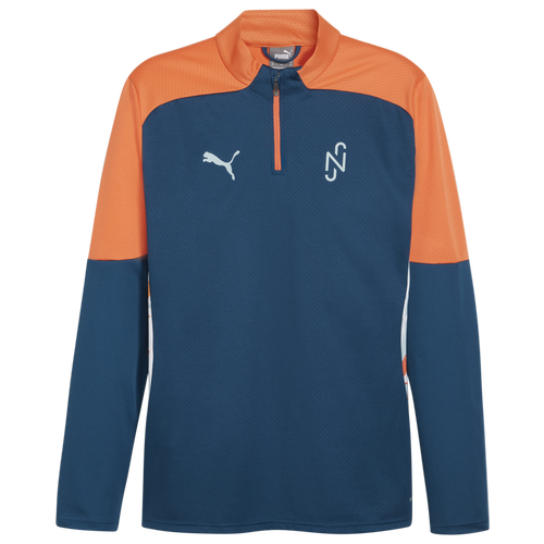 

PUMA Mens PUMA Neymar Jr Quarter-Zip Top - Mens Hot Heat/Ocean Tropic Size XL