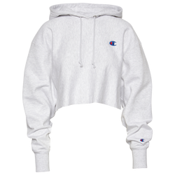 Women's - Champion Reverse Weave Cropped Hoodie - Silver Grey