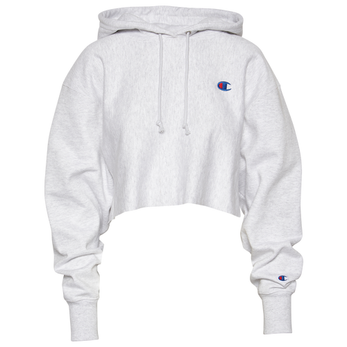 

Champion Womens Champion Reverse Weave Cropped Hoodie - Womens Silver Grey Size XL