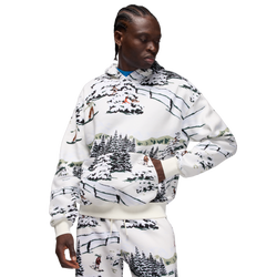 Men's - Jordan Brooklyn Holiday Pullover Hoodie AOP  - Sail/Sail