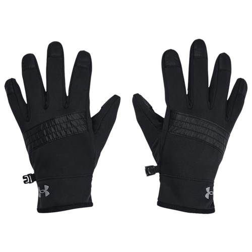 Shop Under Armour Boys   Storm Fleece Gloves In Black/pitch Gray/black