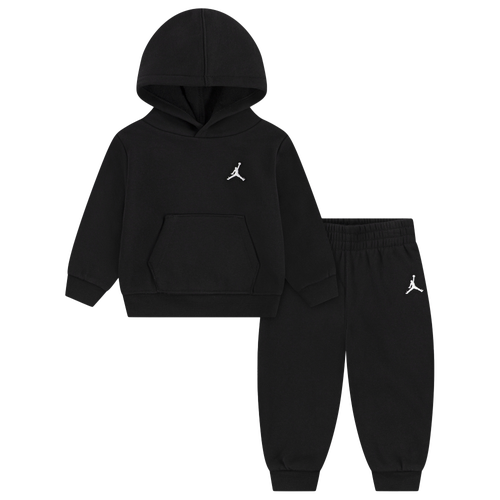 Jordan Boys   Brooklyn Fleece Pullover Set In Black