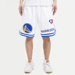 Men's - Pro Standard Warriors Team Logo Pro Shorts - White/White