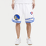 Pro Standard Warriors Team Logo Pro Shorts - Men's White/White