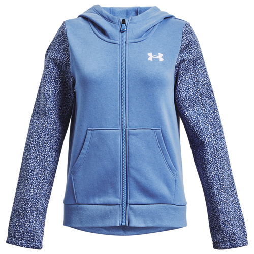 

Girls Under Armour Under Armour Rival Fleece Full-Zip Hoodie - Girls' Grade School River/White Size XS