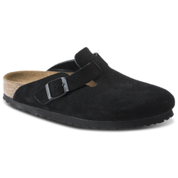 Men's - Birkenstock Boston Suede - Black/Black