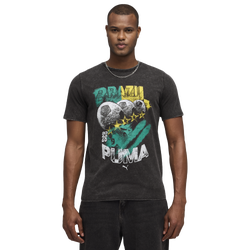 Men's - PUMA Fanpack 90s Bespoke Tee - Black/Pele Yellow