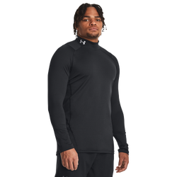 Men's - Under Armour CG Armour Fitted Mock - Black/Black