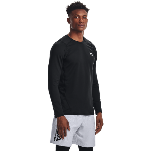 

Under Armour Mens Under Armour CG Armour Fitted Crew - Mens Black/White Size XXL