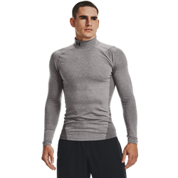 Men's - Under Armour CG Armour Comp Mock - Black/Charcoal Lt Heather