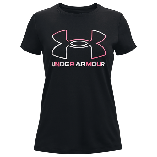 

Girls Under Armour Under Armour Tech S/S T-Shirt - Girls' Grade School Black/Blue Size S