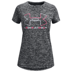 Girls' Grade School - Under Armour Tech S/S T-Shirt - Black/Grey