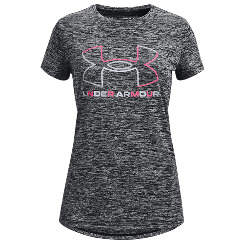 

Girls Under Armour Under Armour Tech S/S T-Shirt - Girls' Grade School Black/Grey Size M