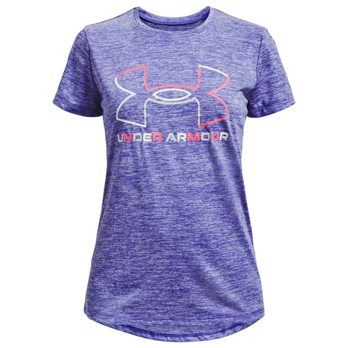 

Girls Under Armour Under Armour Tech S/S T-Shirt - Girls' Grade School Brilliant Violet/White/Pink Punk Size S