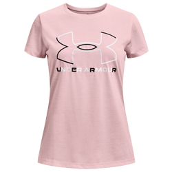 Girls' Grade School - Under Armour Tech S/S T-Shirt - Prime Pink/White