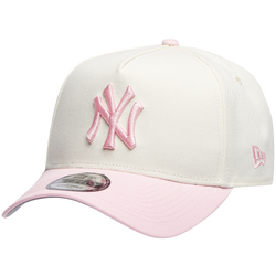 Adult - New Era Yankees 9Forty A-Frame Cap  - White/Pink/Pink