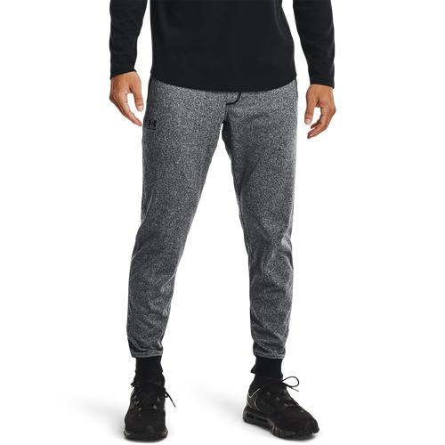 

Under Armour Mens Under Armour Tricot Joggers - Mens Black Full Heather/Black Size XS