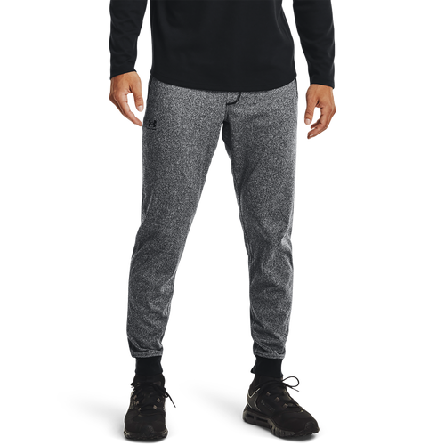 Under Armour Mens  Tricot Joggers In Black Full Heather/black