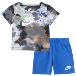 Boys' Infant - Nike NSW Tie Dye T-Shirt Shorts Set - Photo Blue/White