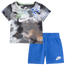Nike NSW Tie Dye T-Shirt Shorts Set - Boys' Infant Photo Blue/White