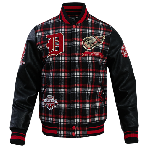 

Pro Standard Mens Detroit Red Wings Pro Standard Redwings Pro Prep Wool Jacket - Mens Black/Red Size S