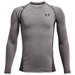 Boys' Grade School - Under Armour ColdGear Armour L/S T-Shirt - Black/Grey