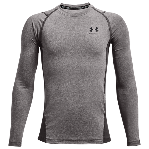 

Boys Under Armour Under Armour ColdGear Armour L/S T-Shirt - Boys' Grade School Black/Grey Size XS