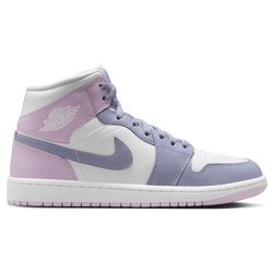 Women's - Jordan AJ 1 Mid  - Dolphin/Indigo Haze