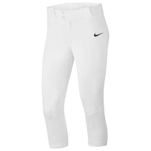 

Nike Womens Nike Vapor Select Softball Pants - Womens White/Black Size S