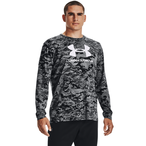 

Under Armour Mens Under Armour ABC Camo Long Sleeve T-Shirt - Mens Black/White Size S