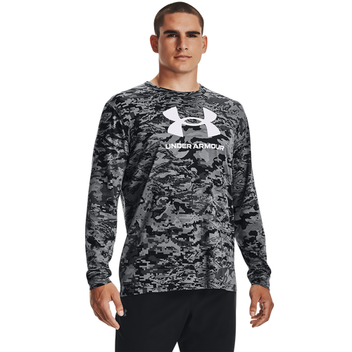 Under Armour Men's Abc Camo Long-sleeve T-shirt In Black/white