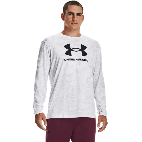 

Under Armour Mens Under Armour ABC Camo Long Sleeve T-Shirt - Mens White/Black Size XS